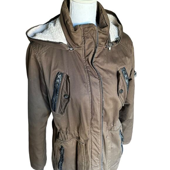 Steve Madden Women's Cotton Anorak with Zip Pockets- Size Medium - Picture 4 of 16